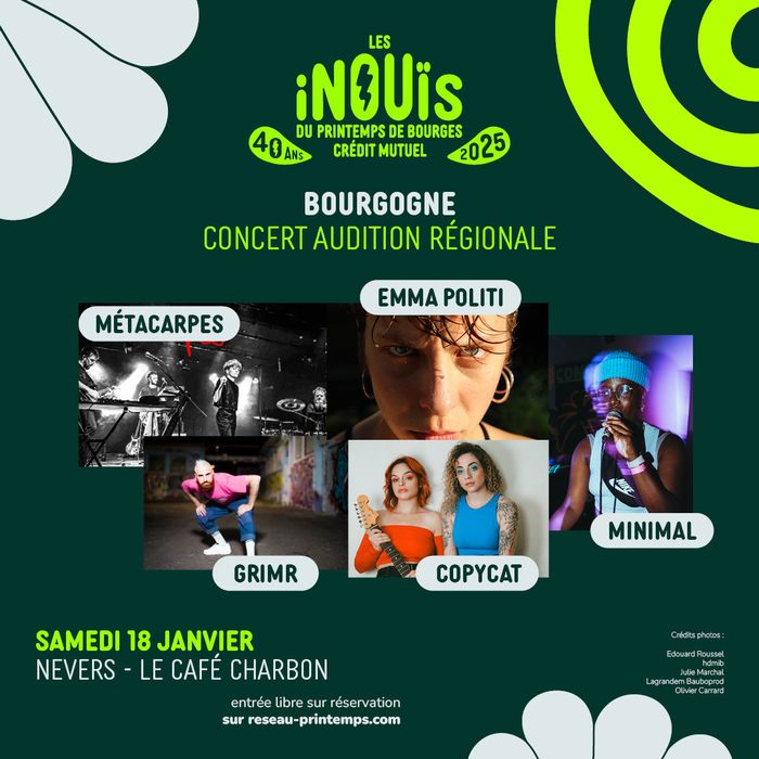 Les iNOUïS du Printemps de Bourges Crédit Mutuel : les auditions Bourgogne