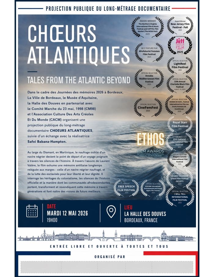 Journées de la mémoire 2026 - "Projection du documentaire Choeurs Atlantiques - Tales from the Atlantic Beyond"