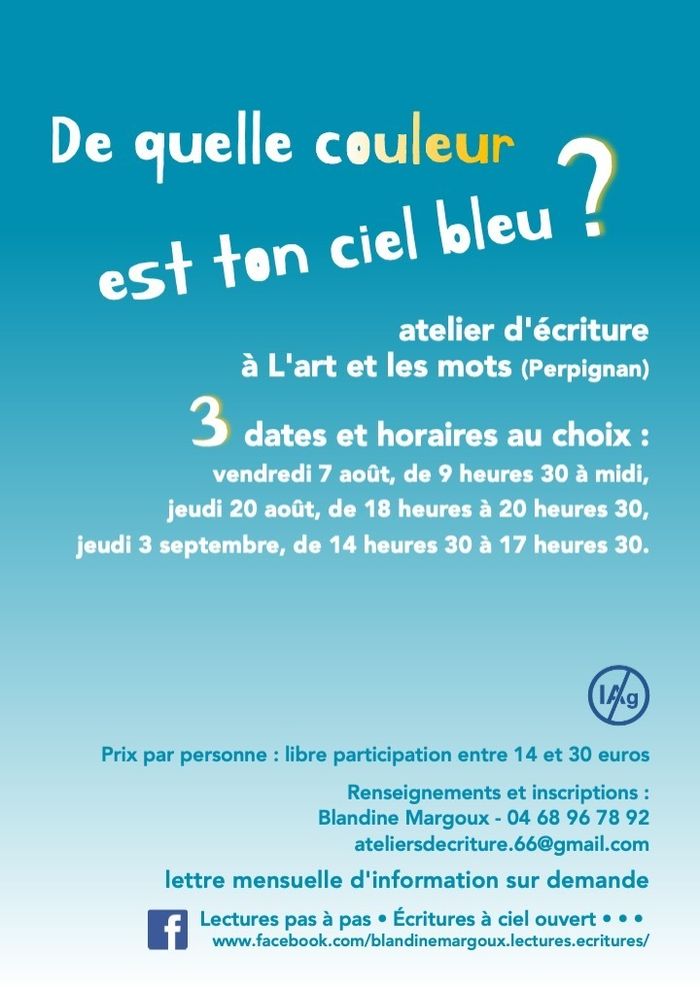 De quelle couleur est ton ciel bleu ? • Atelier d'écriture créative