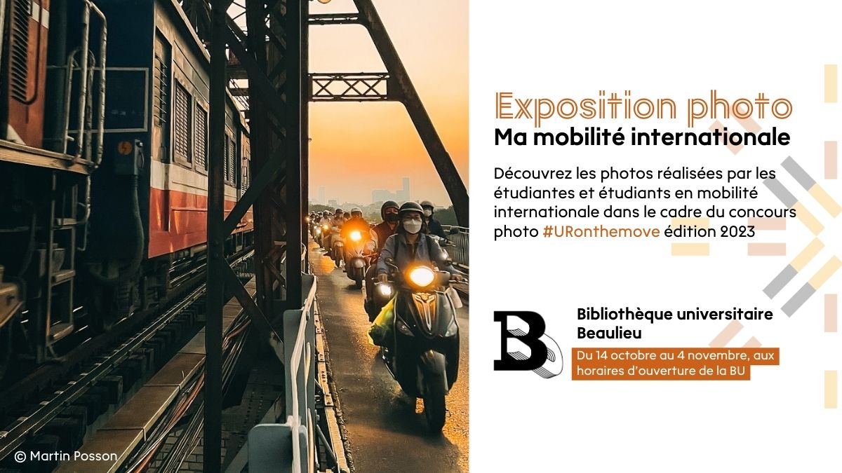 Exposition présentant les photos prises dans le cadre du concours photo #URonthemove édition 2023