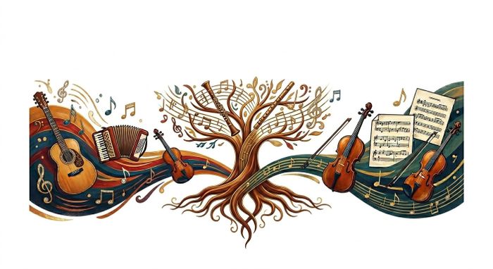 Affiche — Chemins croisés en musique - Quand le populaire rencontre le savant