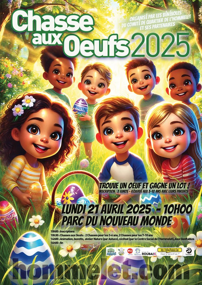Chasse aux oeufs au Parc du Nouveau Monde