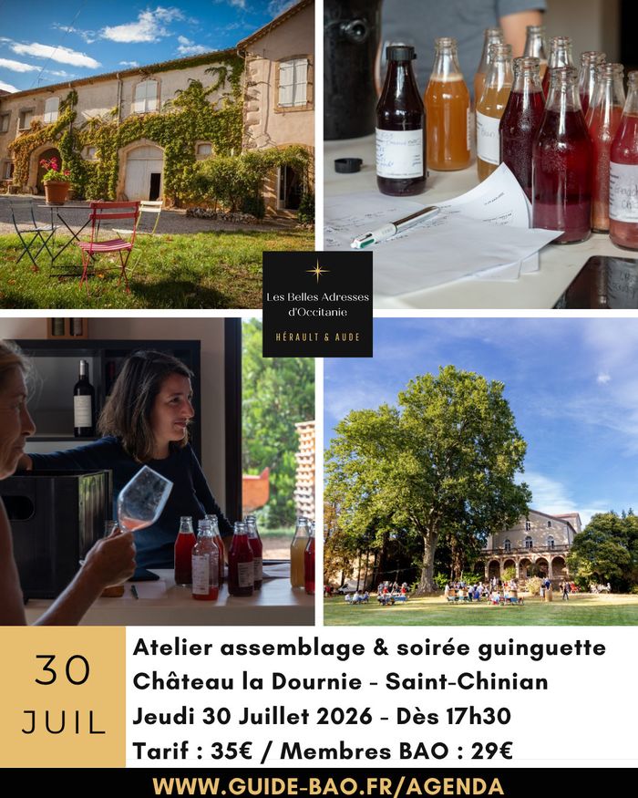 Atelier création de vin et soirée musicale au Château la Dournie à Saint-Chinian