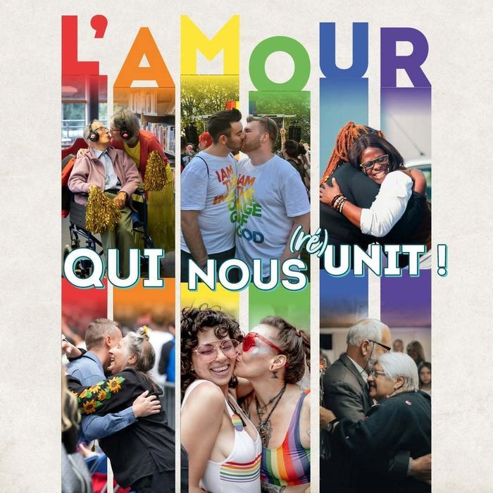 Stand d’information au village associatif pour la cinquième marche des fiertés