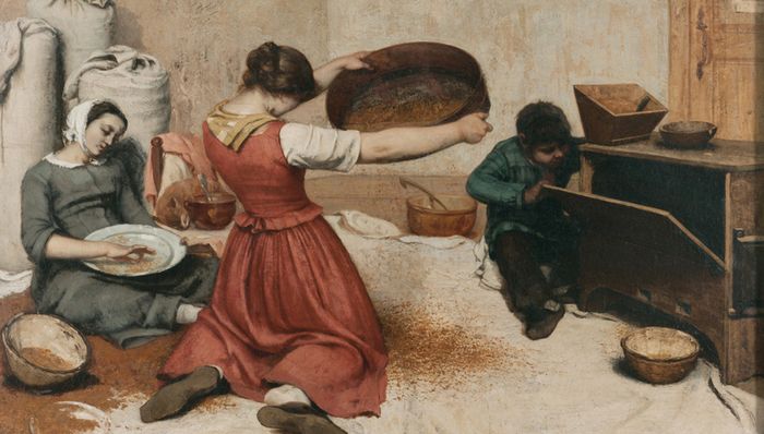 L'œuvre du jour : Gustave Courbet, Les Cribleuses de blé