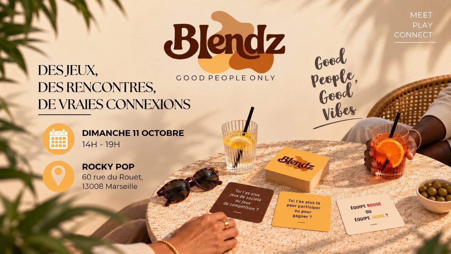 BLENDZ · Connectez par le jeux · Dim. 11 oct. à Marseille