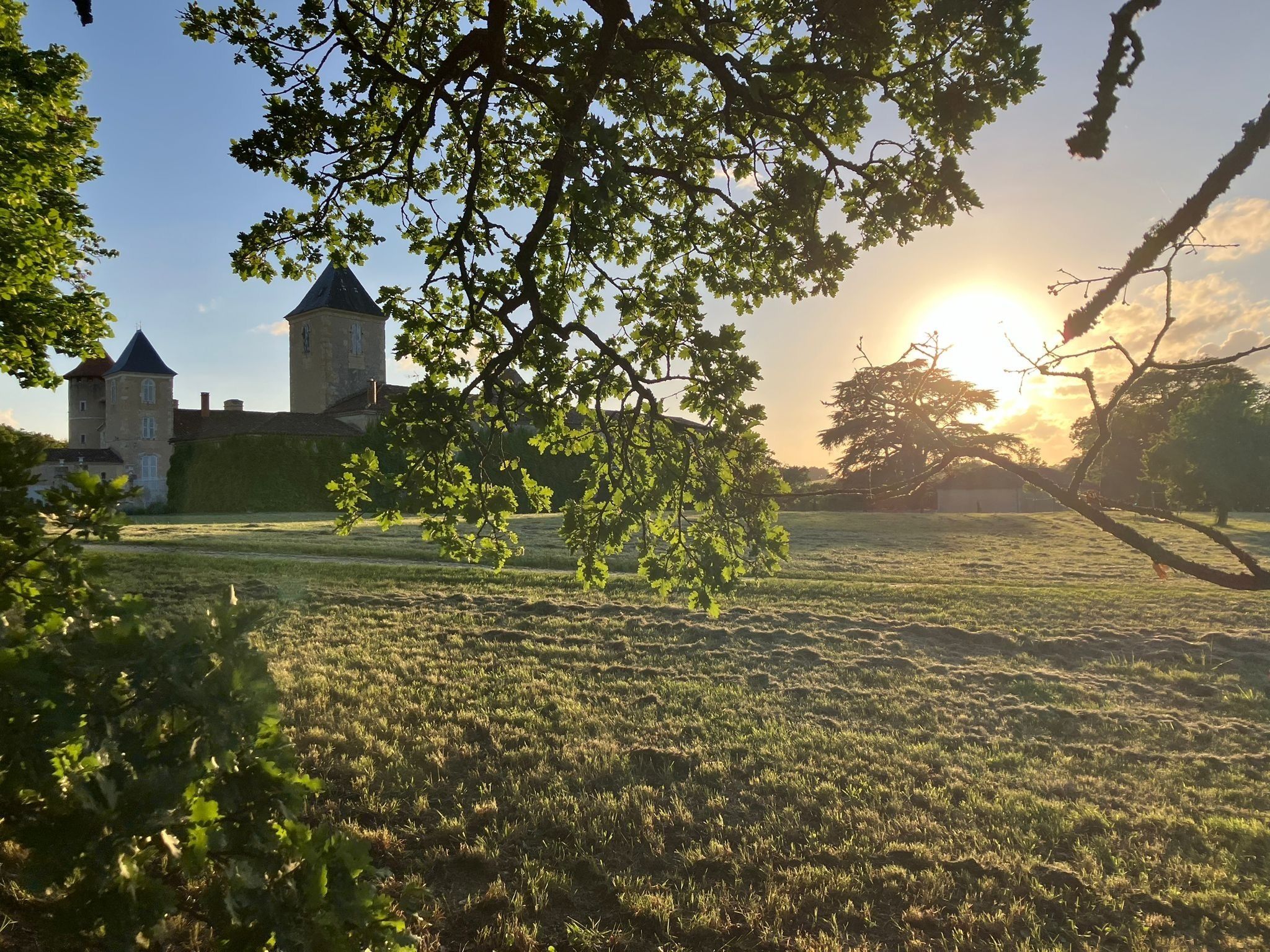 Visite des extérieurs du château de Magnas