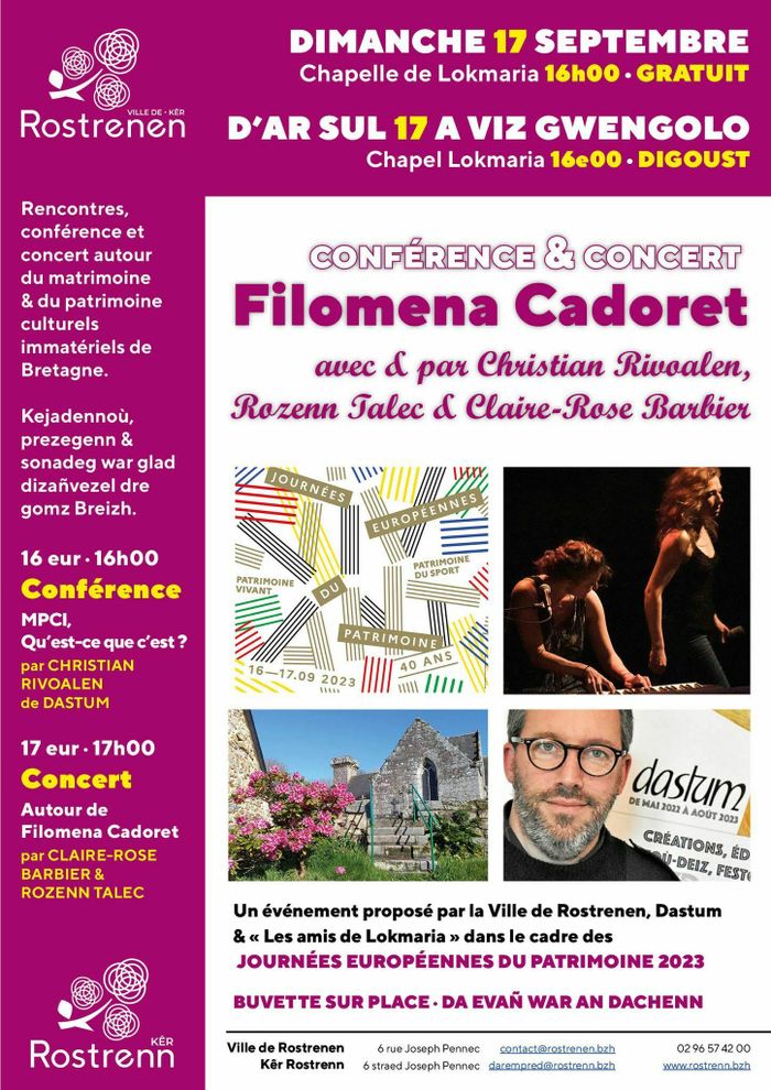 Conférence & concert Filomena Cadoret