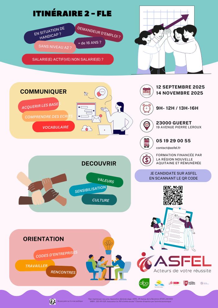 Améliorez votre français à l’oral et à l’écrit pour réussir votre insertion professionnelle.