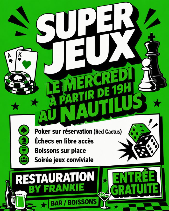 Soirée Jeux : Echec & Poker