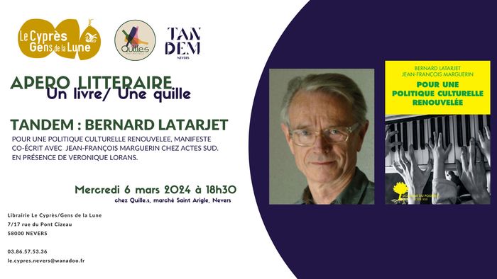 Apéro Littéraire avec Bernard Latarjet
