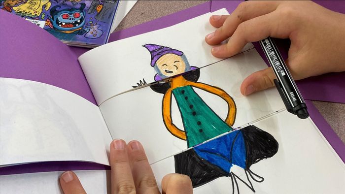 Atelier créatif livre pêle mêle d'Halloween