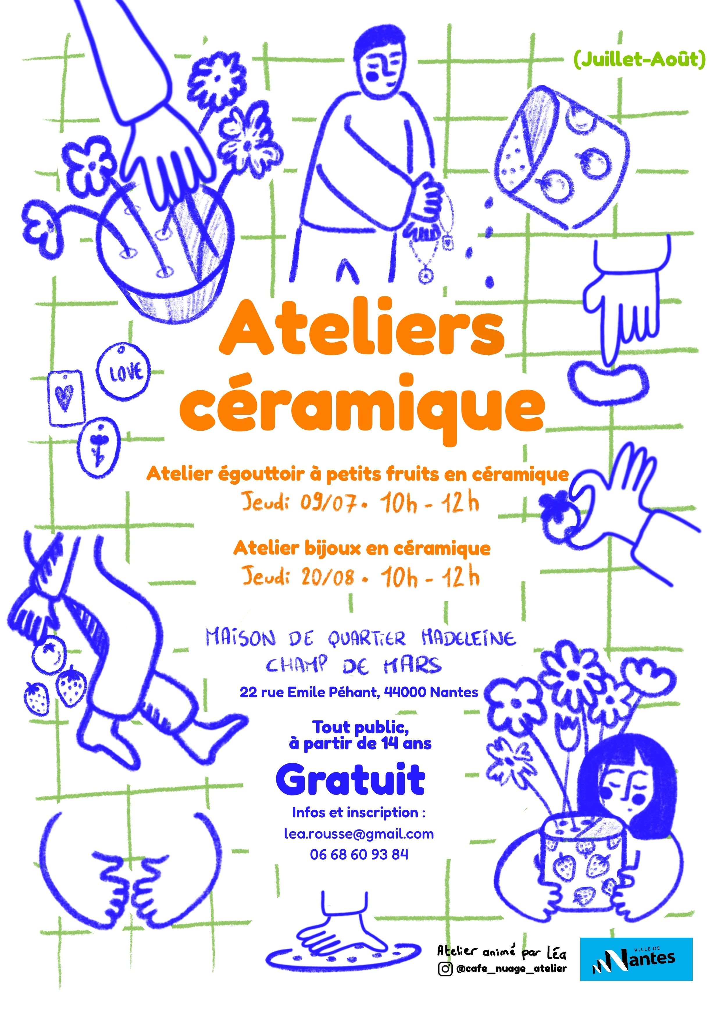 Atelier bijoux en céramique