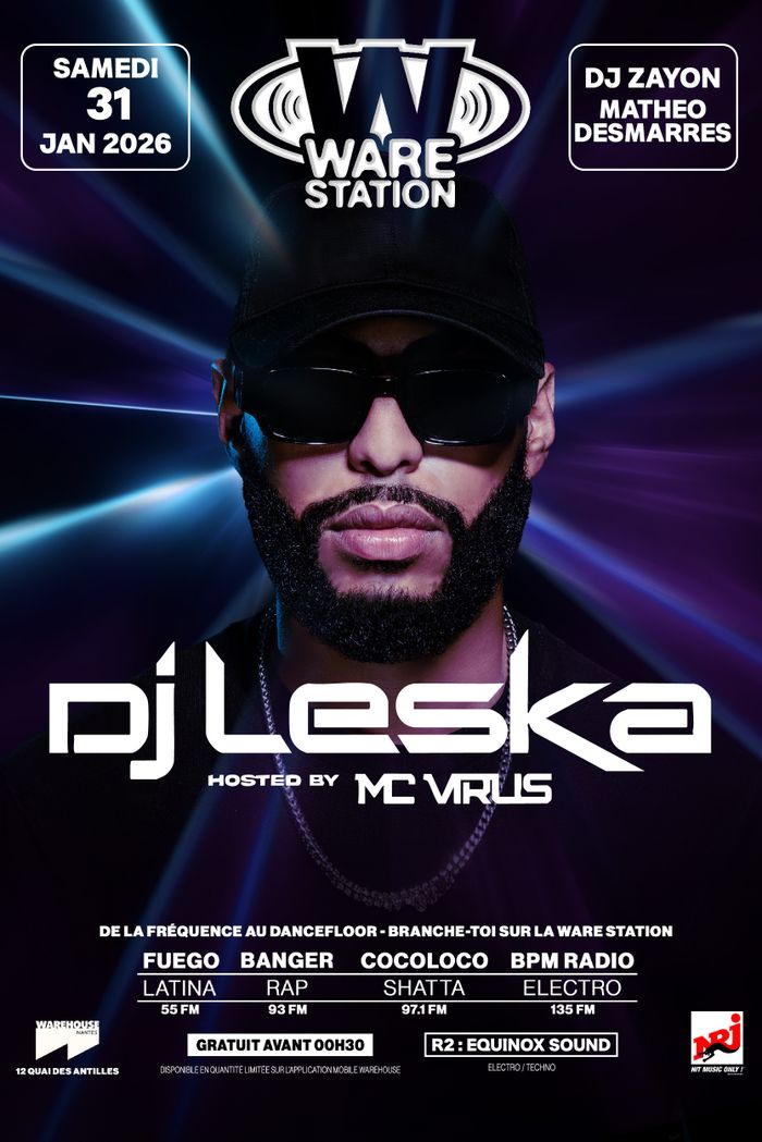 WARE STATION invite DJ LESKA pour la première fois au Warehouse Nantes !