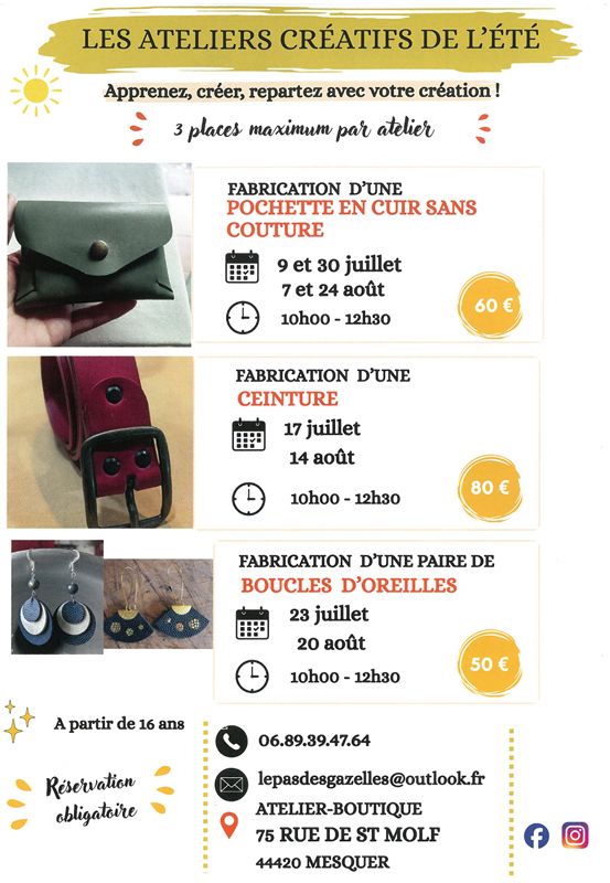 Fabrication d'une pochette en cuir