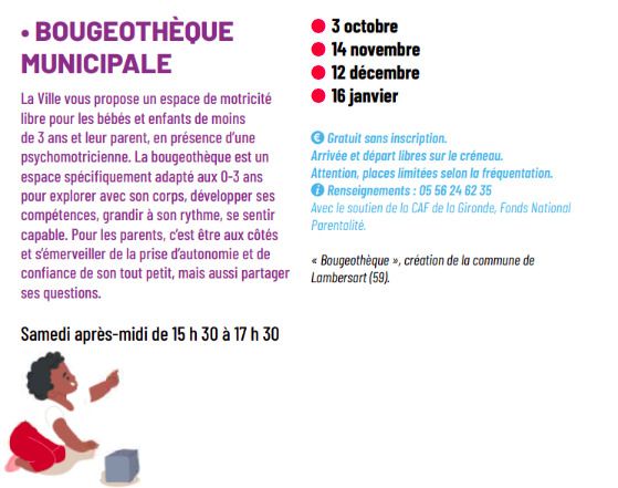 • BOUGEOTHÈQUE MUNICIPALE