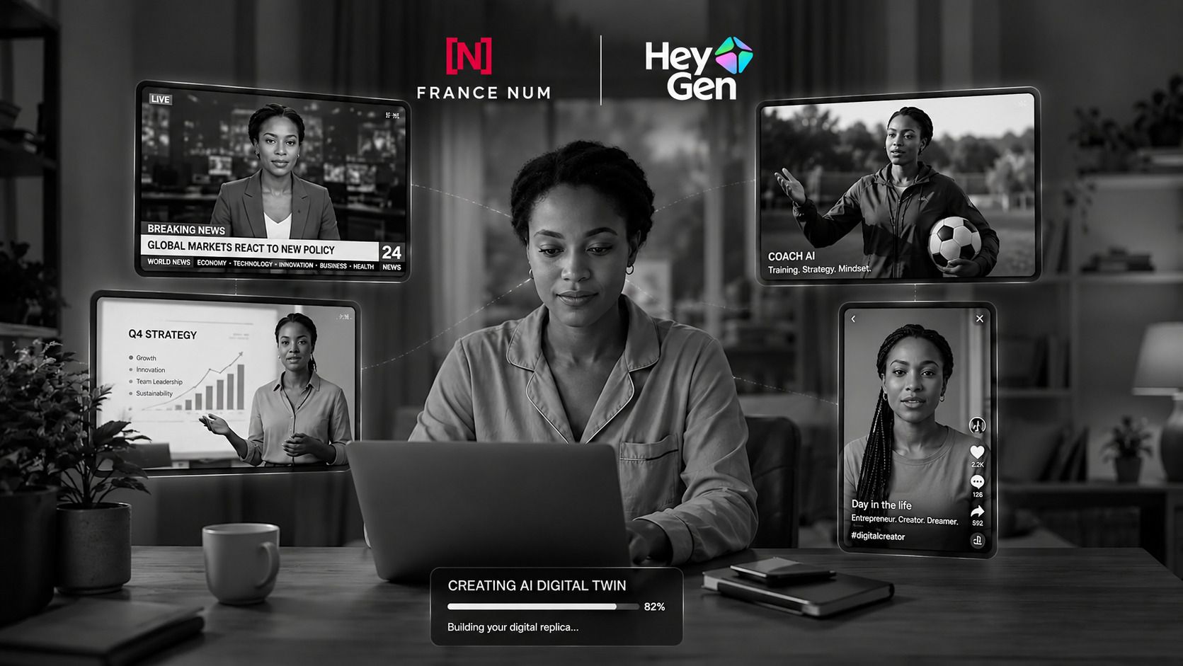 Créez votre double IA : Vos vidéos professionnelles sans matériel