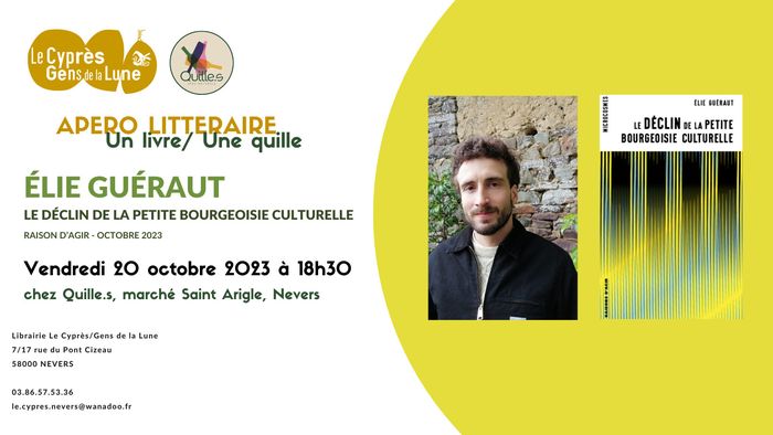 Apéro Littéraire avec Elie Guéraut