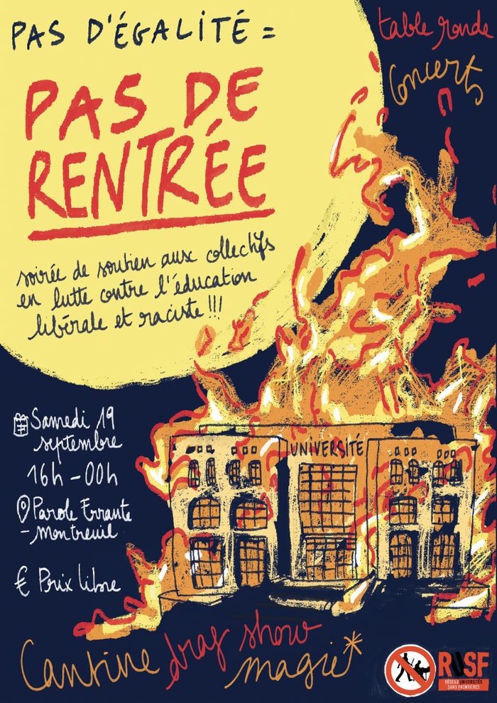 Soirée de soutien aux collectifs en lutte contre l'éducation libérale et raciste !!!