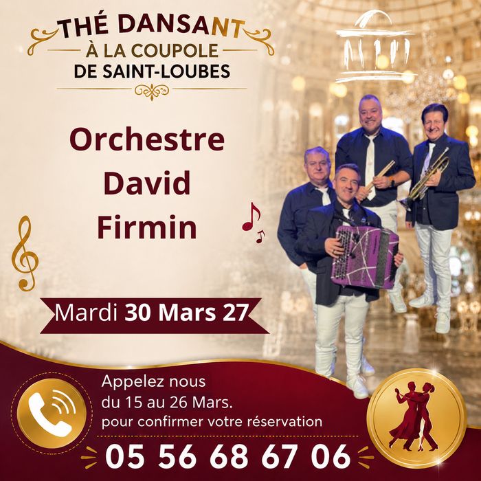 Affiche — Thé dansant, orchestre DAVID FIRMIN