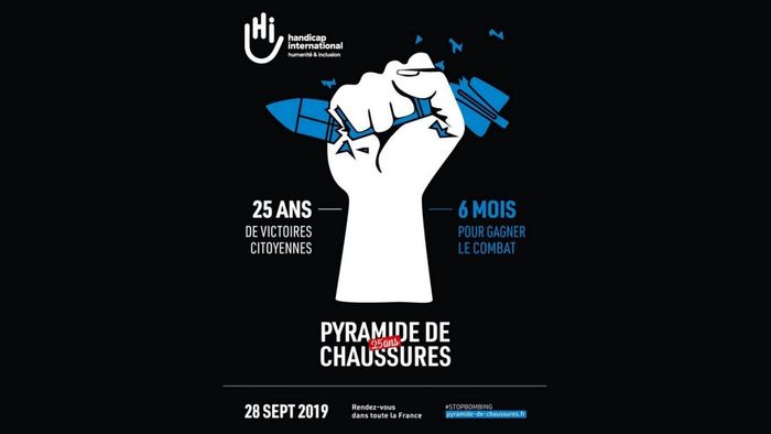 (mobilisation citoyenne) 25e édition de la Pyramide de chaussures de Handicap International