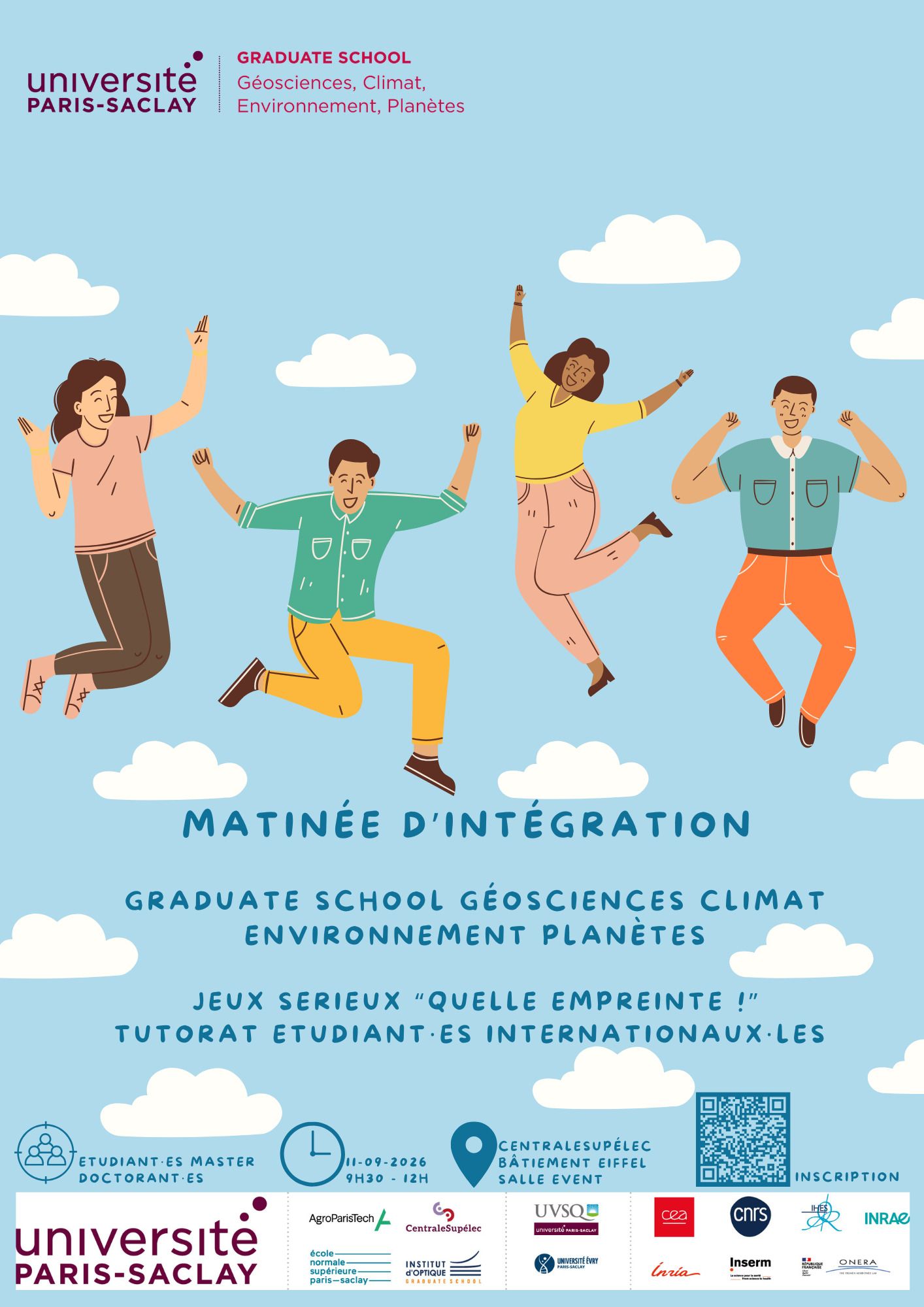 Journée d'intégration de la Graduate School Géosciences, Climat, Environnement, Planètes