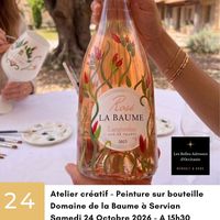 Atelier peinture sur bouteille / Domaine de la Baume à Servian