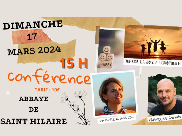 Conférence: "Vibrer la joie au quotidien"