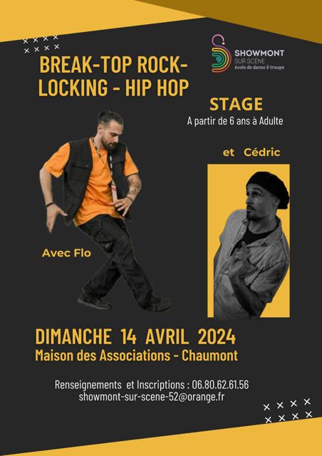 Stage danse break - top rock - locking - hip hop