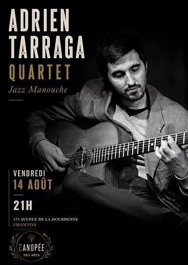 Affiche — 🎸🎻 ADRIEN TARRAGA QUARTET – JAZZ MANOUCHE**