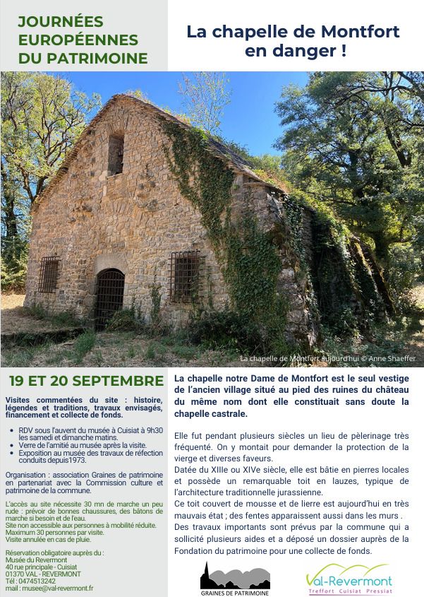 Visite guidée de la chapelle Notre Dame du Mont Fort
