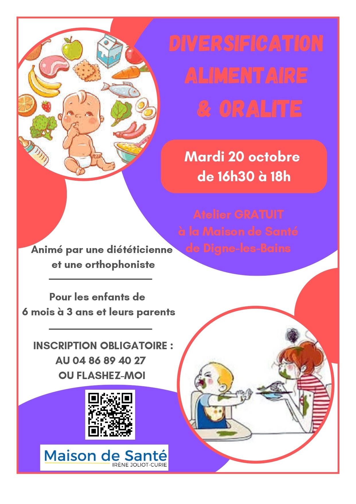 Atelier diversification alimentaire & oralité