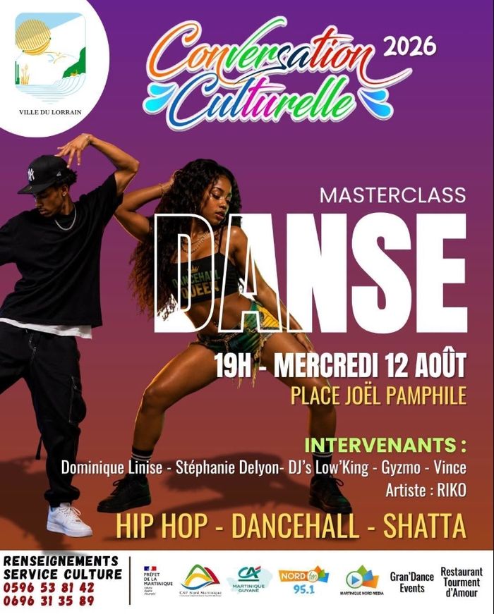 CONVERSATION CULTURELLE MASTERCLASS DANSE "HIP HOP - DANCEHALL - SHATTA"