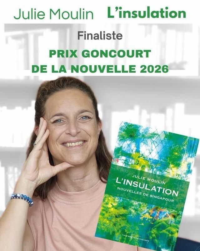 Portrait de l'auteure accompagné de la couverture du livre