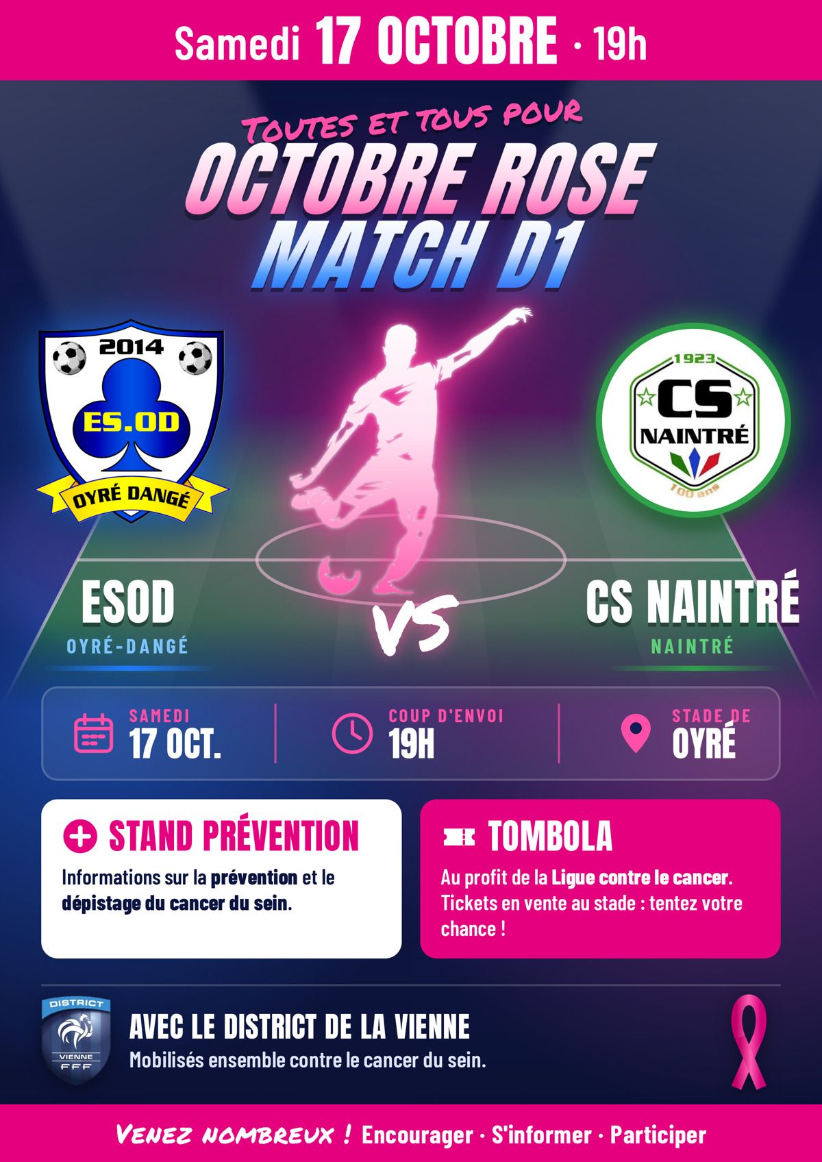 Toutes et Tous pour Octobre Rose Match D-1