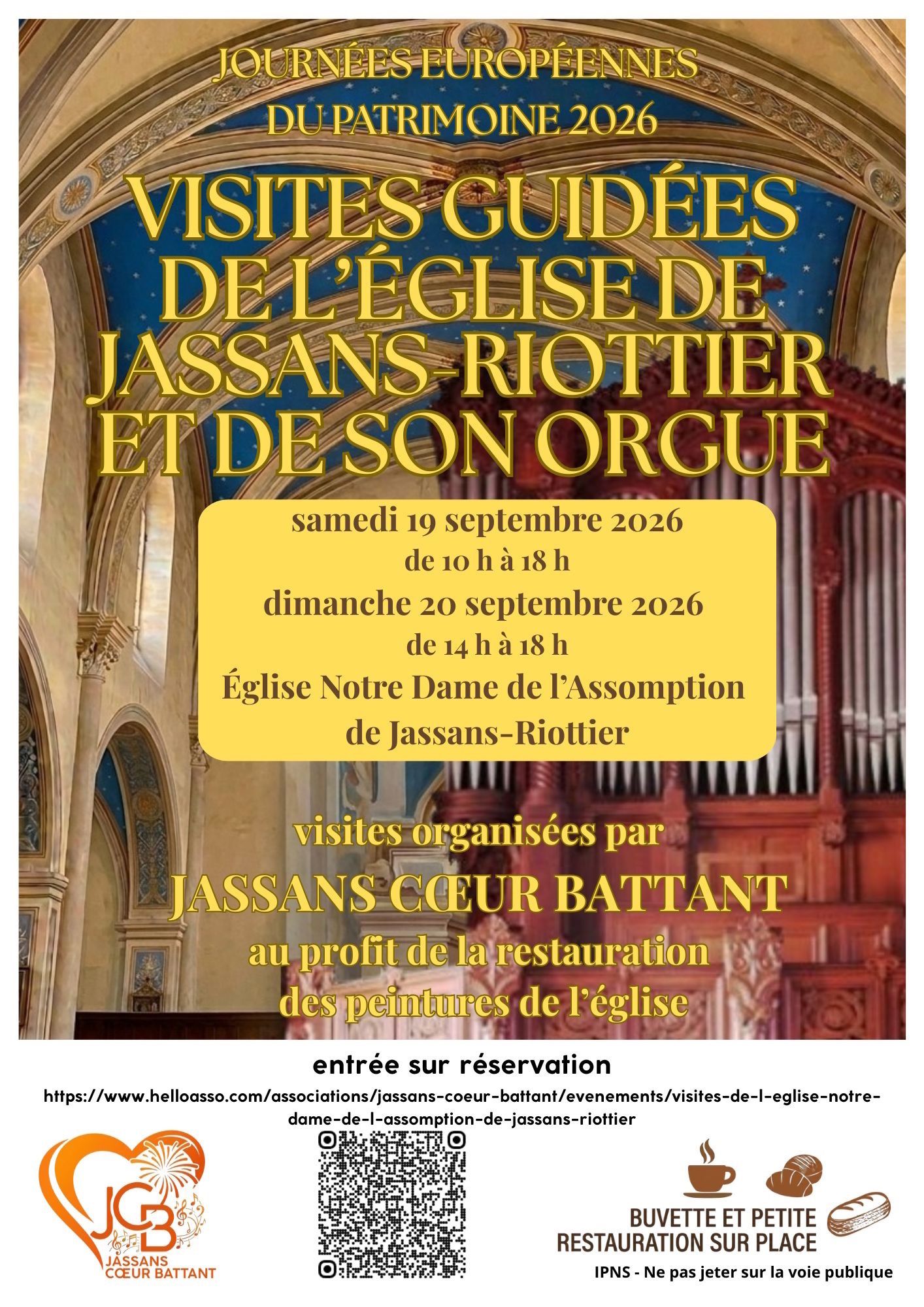 Visites guidées de l'église Notre Dame de l'Assomption de Jassans-Riottier