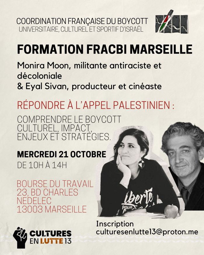Formation FRACBI : RÉPONDRE A L'APPEL PALESTINIEN : COMPRENDRE LE BOYCOTT CULTUREL, IMPACT ENJEUX ET STRATÉGIES.