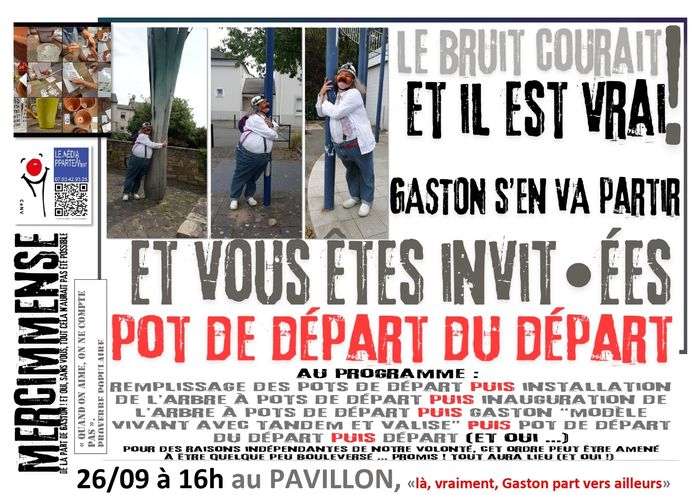 Enfin ! ça y est !! c'est le pot de départ de départ de Gaston !!