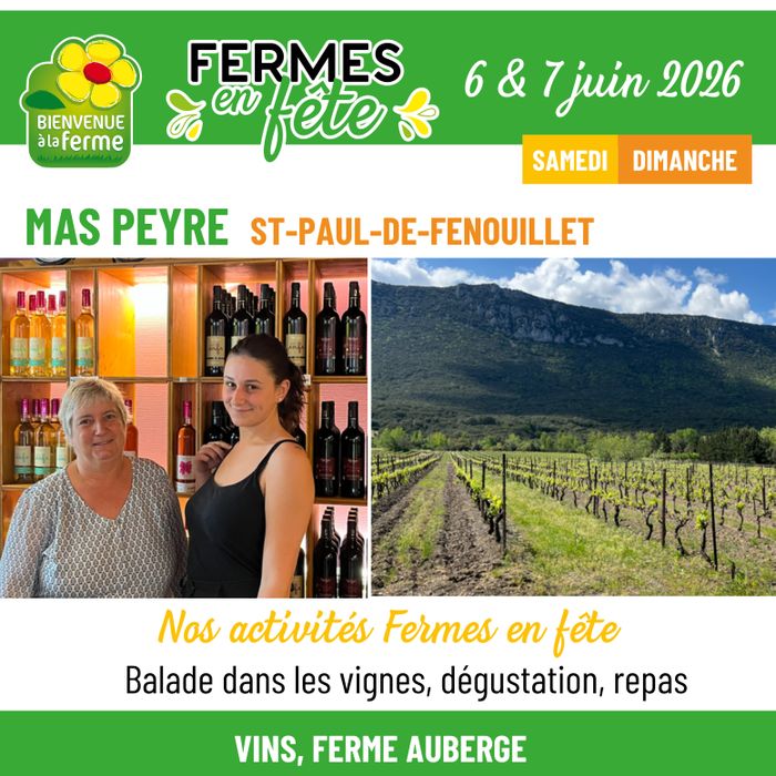 Fermes en Fête le 6&7 juin au MAS PEYRE à Saint-Paul-de-Fenouillet
