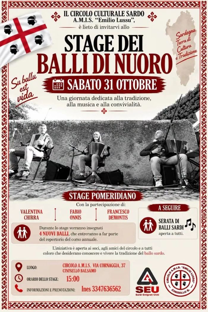Stage e serata Balli di Nuoro e Balli Sardi