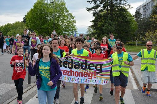 Animation pour la Redadeg à Lanrivain