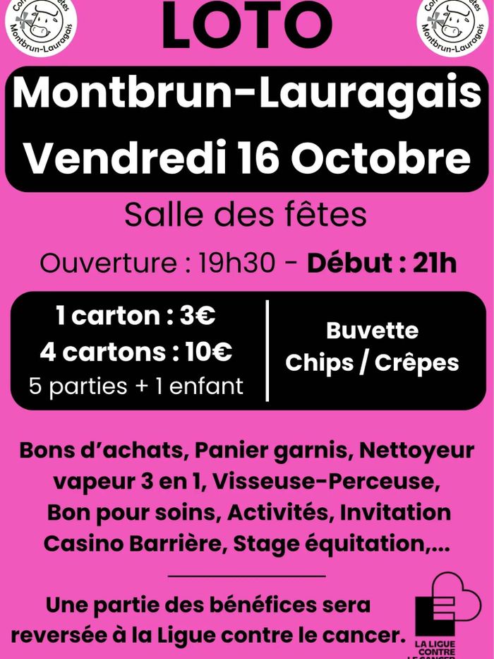 Loto du Comité des fêtes de Montbrun-Lauragais
