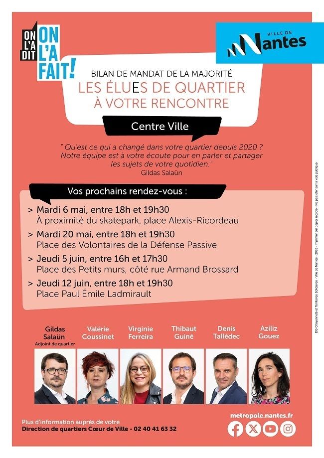 Les élues et élus de quartier à votre rencontre