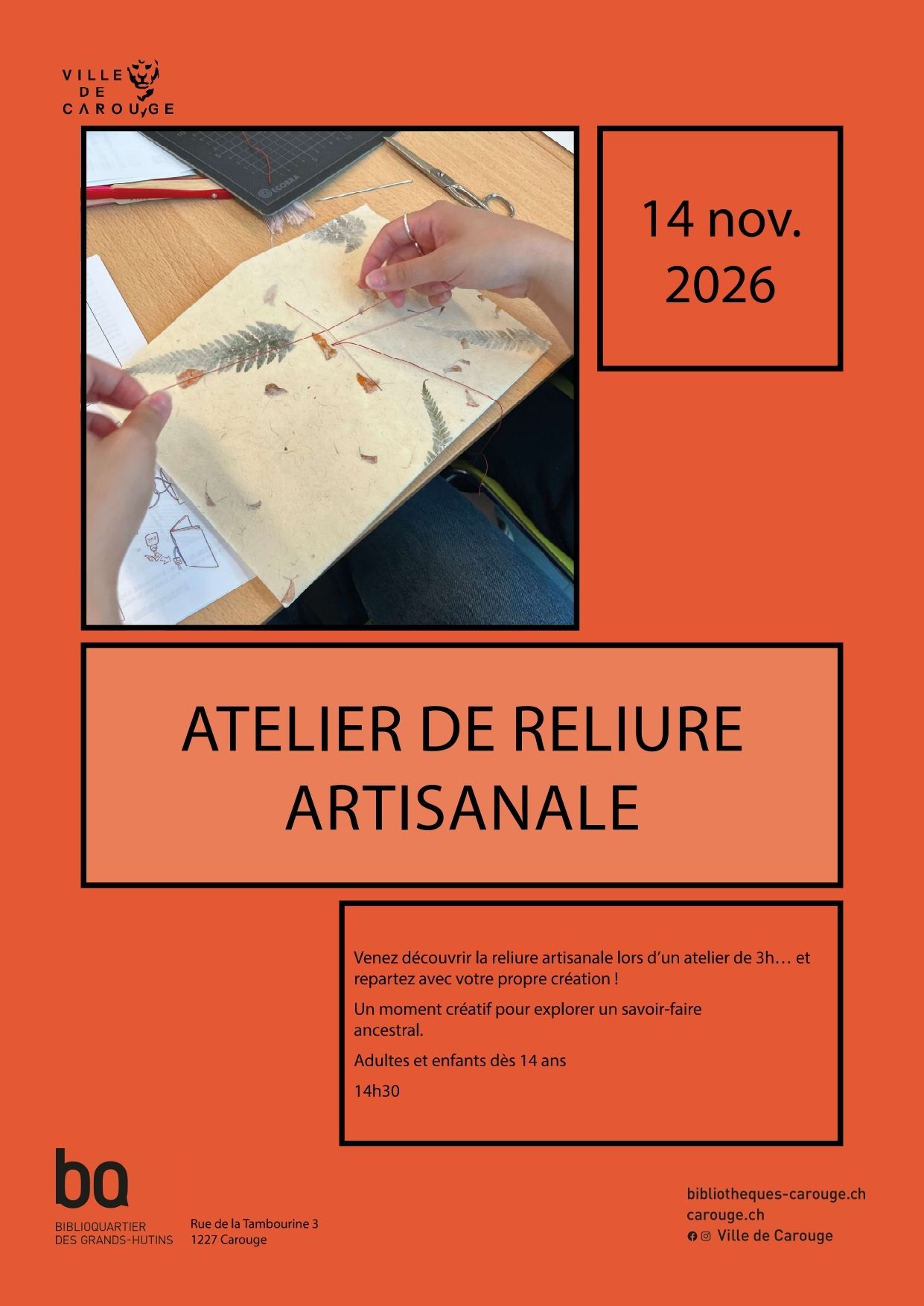 Atelier de reliure artisanale