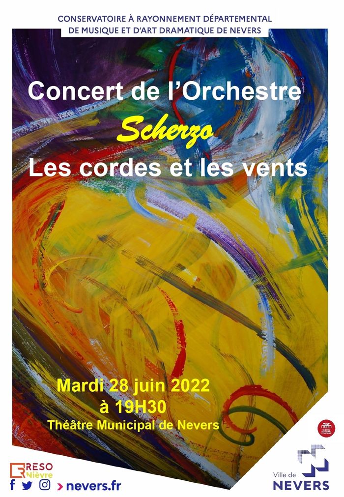 Concert de l'orchestre Scherzo les Cordes et les Vents du conservatoire de musique et d'art dramatique de Nevers.