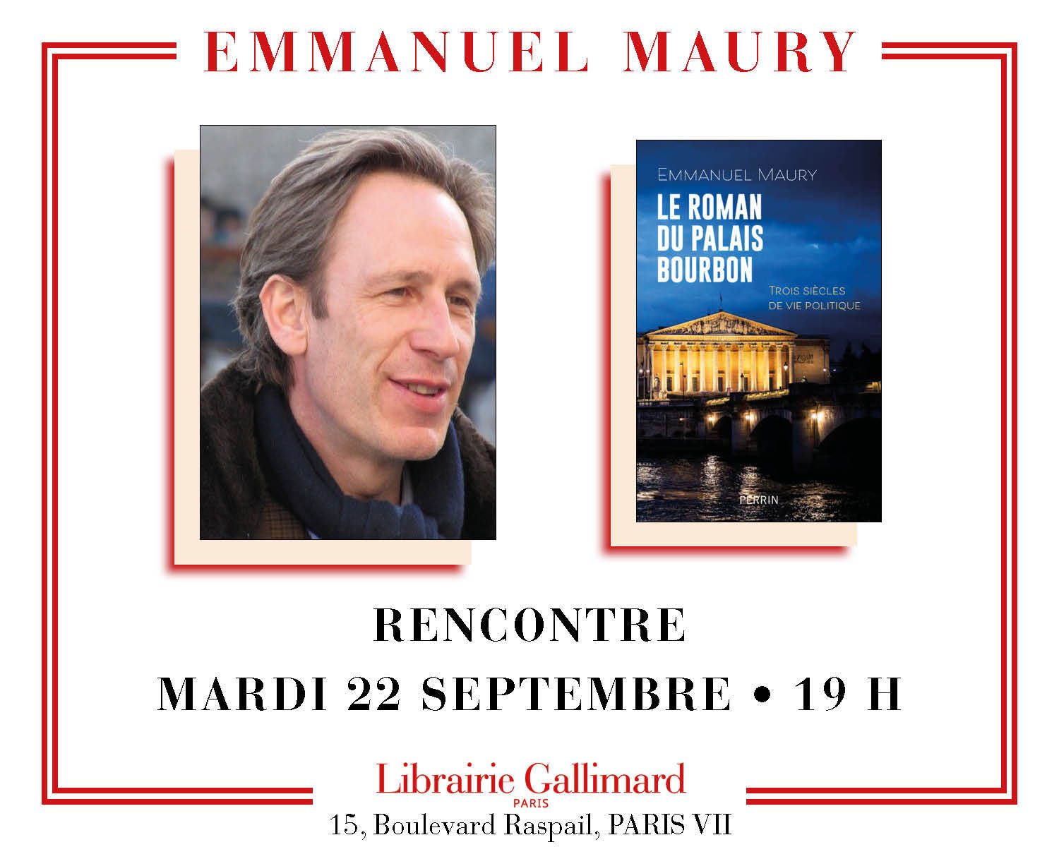 Emmanuel Maury présente « Le Roman du Palais Bourbon »