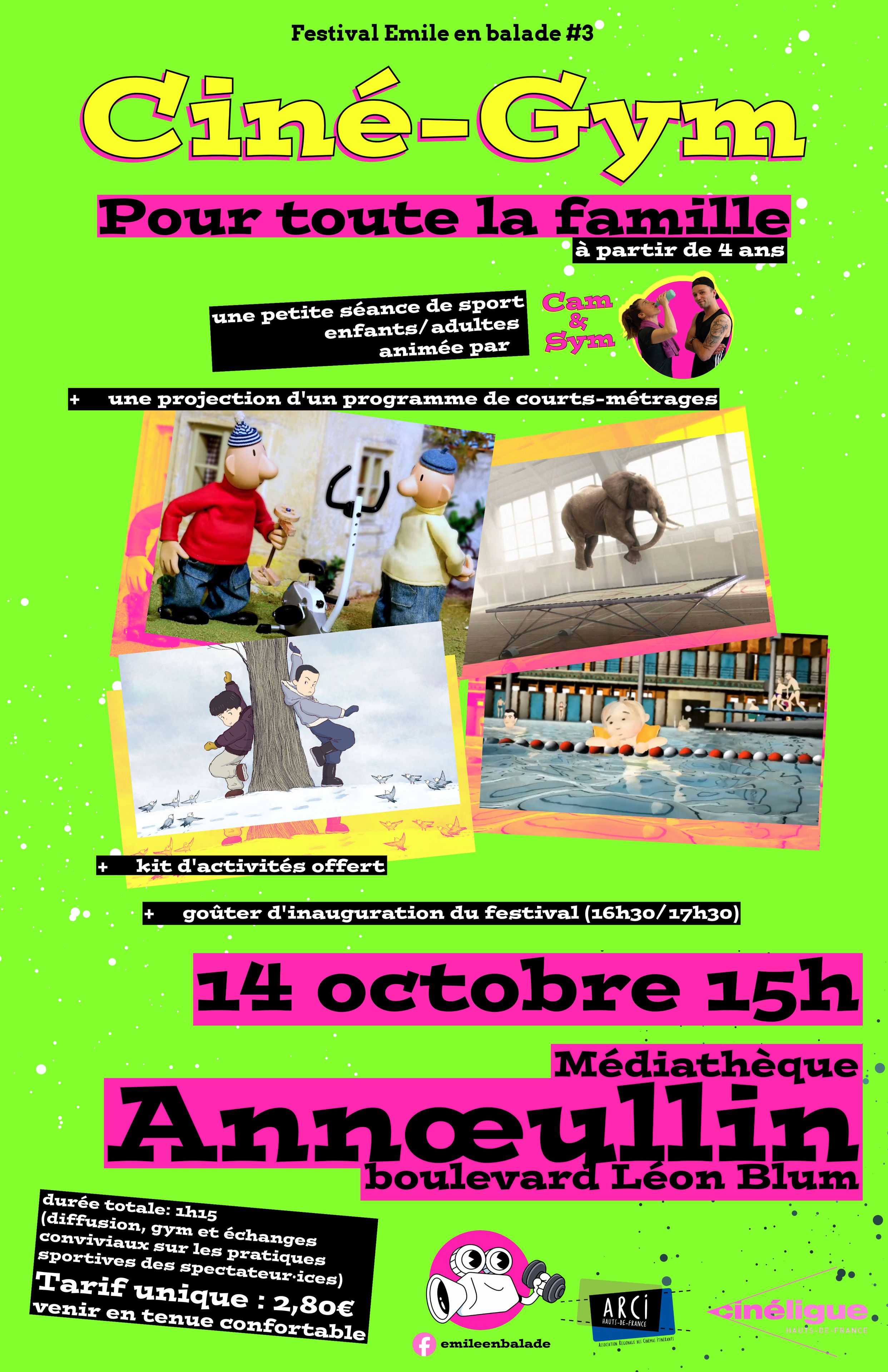 Ciné Gym pour toute la famille - Le Festival Emile en balade #3
