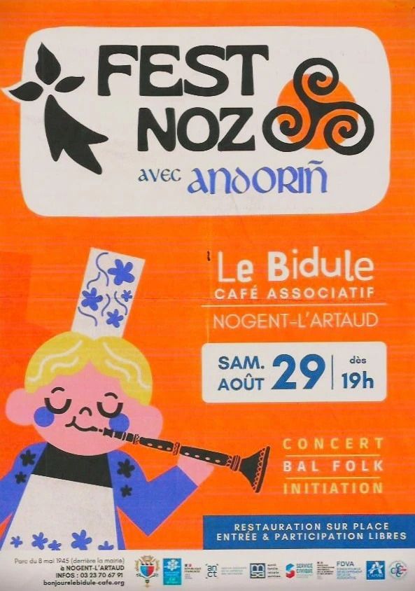 Affiche — Fest Noz au Bidule de Nogent l'Artaud