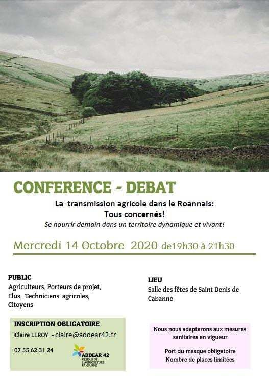 (conférence-débat) La Transmission (des terrains) agricole dans le Roannais : tous concernés !