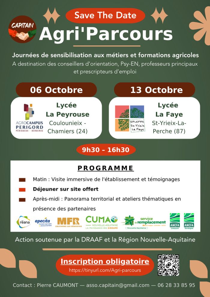 Journée de sensibilisation aux métiers et formations agricoles, à destination des conseillers d'orientation, Psy-EN, professeurs principaux et prescripteurs d'emploi